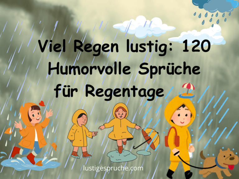 Viel Regen lustig