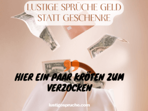 lustige sprüche geld statt geschenke