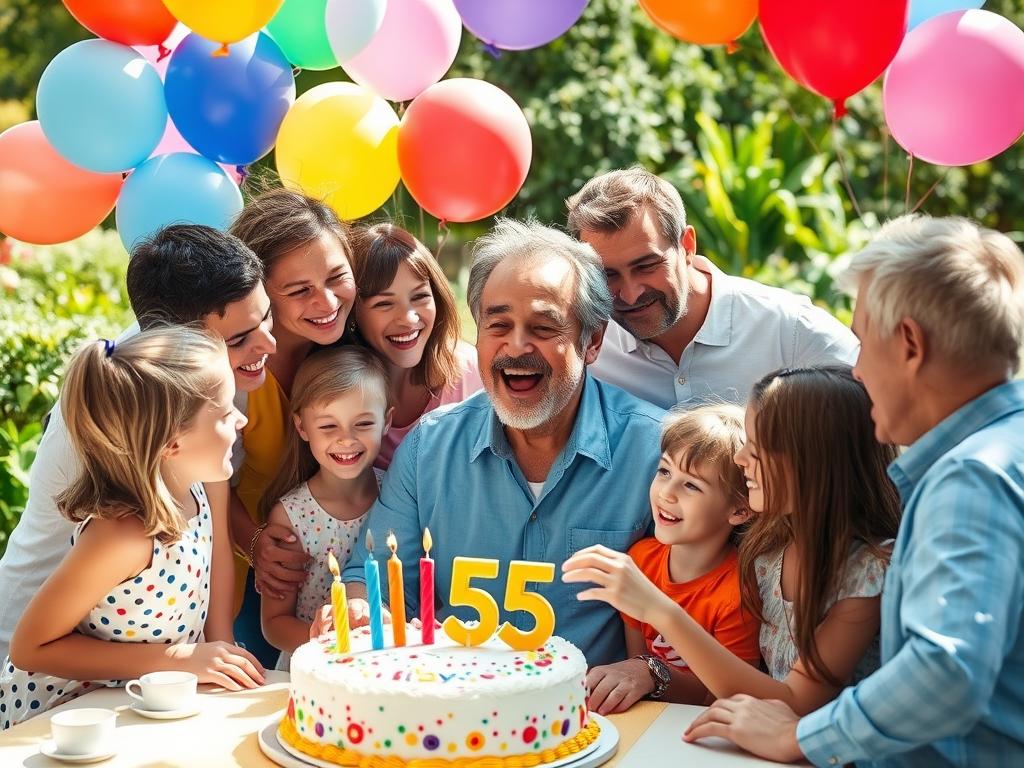 Freche lustige Sprüche zum 55 Geburtstag eines Mannes
