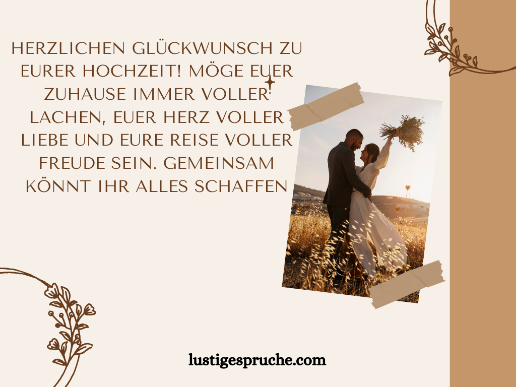 persönliche Glückwünsche zur Hochzeit