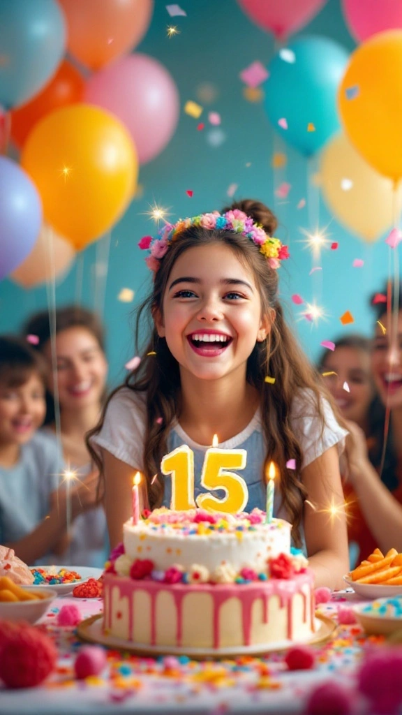 Glückwünsche zum 15 Geburtstag
