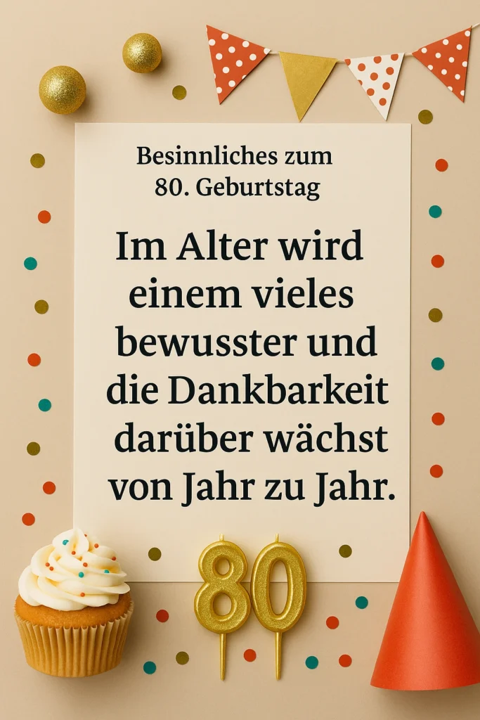 Besinnliches zum 80. Geburtstag