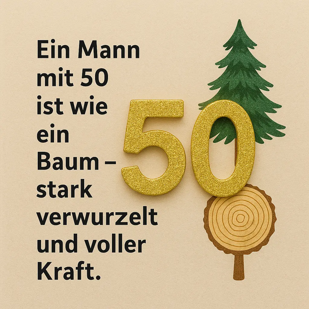 Moderner Spruch zum 50 Geburtstag