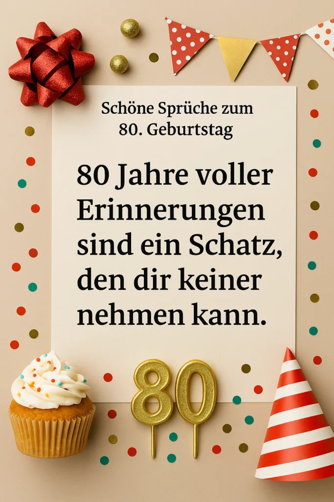 Schöne Sprüche zum 80. Geburtstag