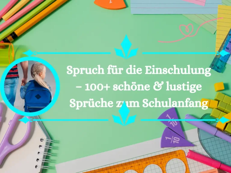 Spruch für die Einschulung