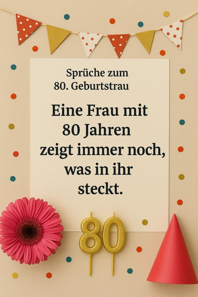 Sprüche zum 80. Geburtstag Frau