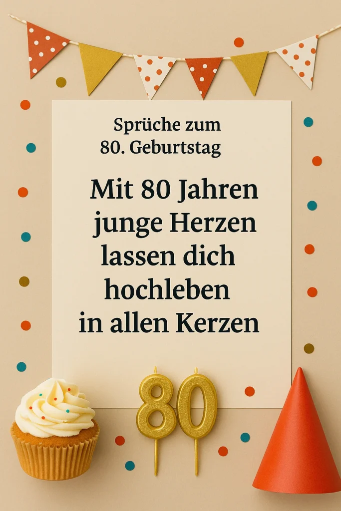 Sprüche zum 80. Geburtstag kurz
