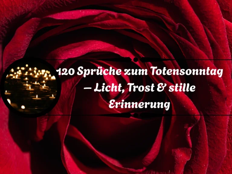 120 Sprüche zum Totensonntag – Licht, Trost & stille Erinnerung Sprüche zum Totensonntag