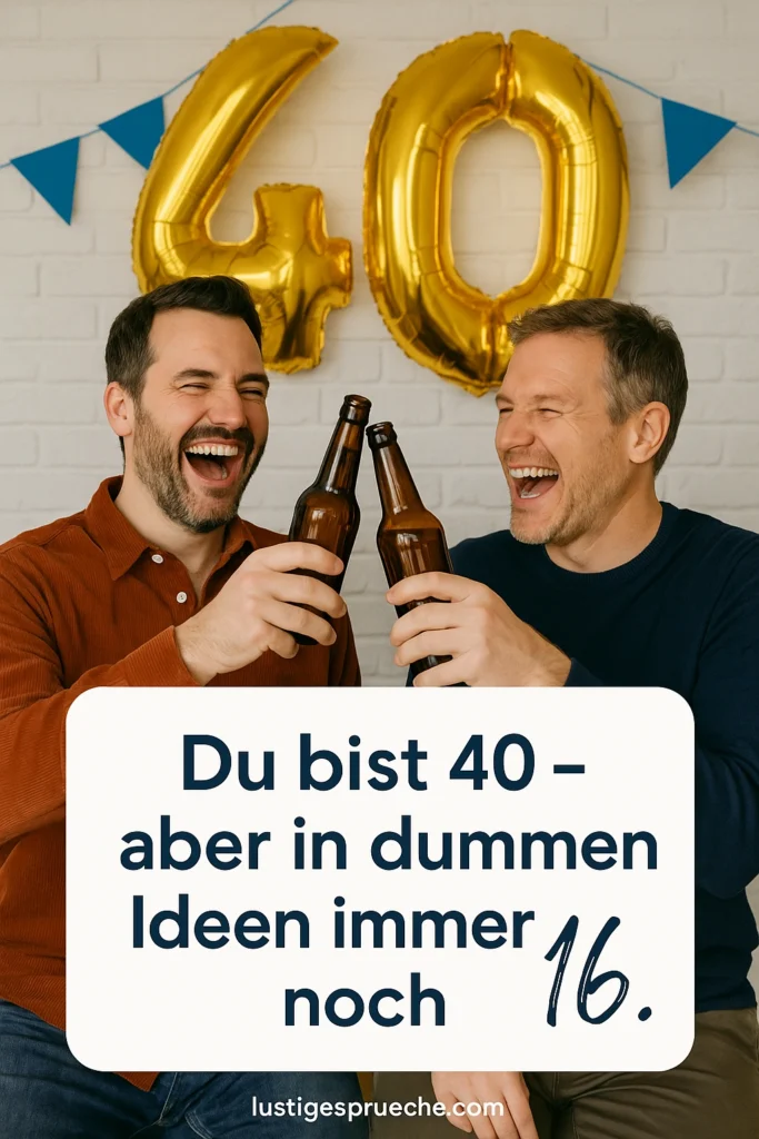 Sarkasmus freche Sprüche zum 40 Geburtstag Mann