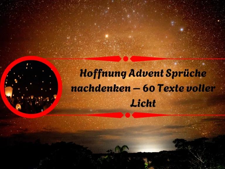 Hoffnung Advent Sprüche nachdenken