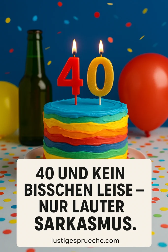 Sarkasmus freche Sprüche zum 40 Geburtstag Mann