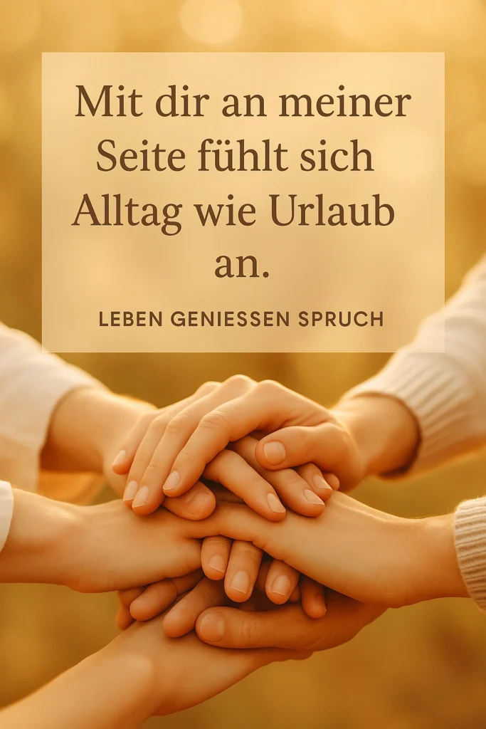 Leben geniessen Spruch
