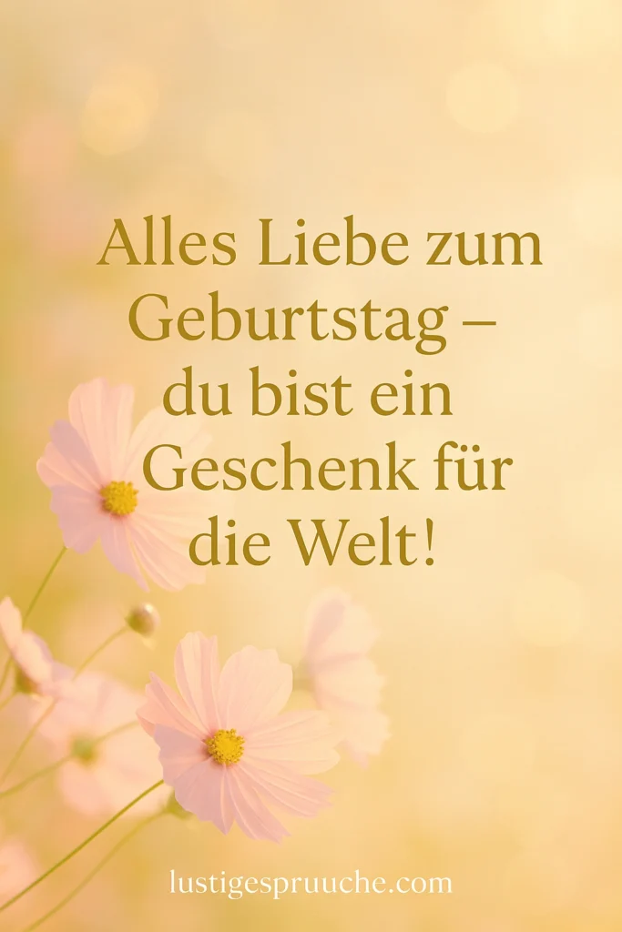 Liebevolle Geburtstagssprüche für Frauen kurz & herzlich