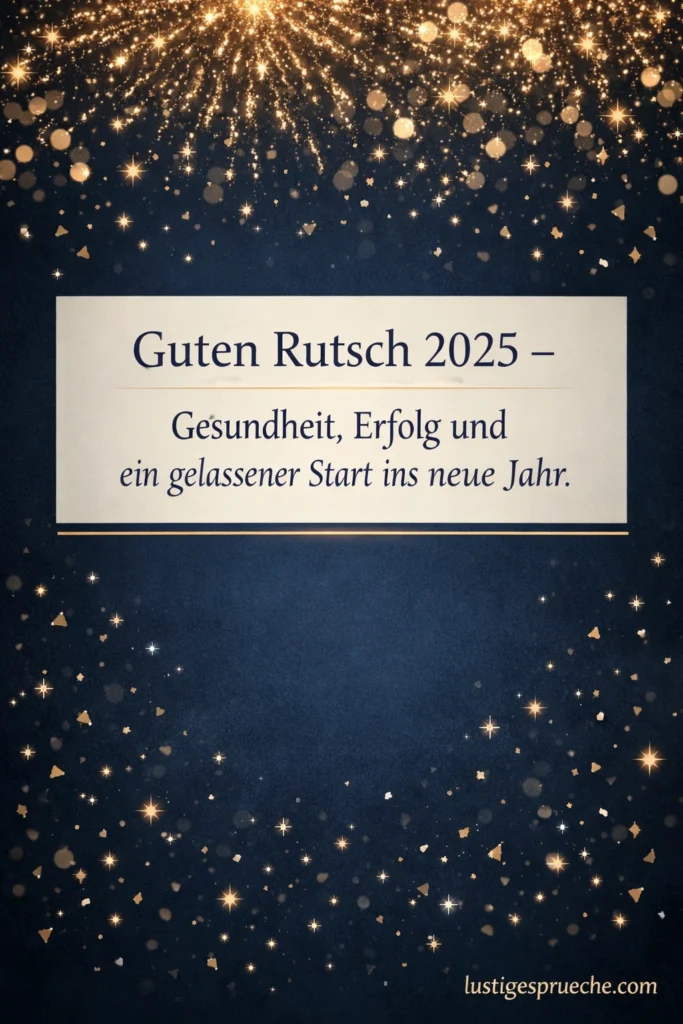 Guten Rutsch ins neue Jahr 2025 Bilder lustig