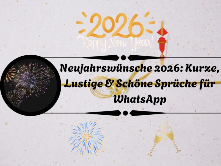 Neujahrswünsche 2026: Kurze, Lustige & Schöne Sprüche für WhatsApp Neujahrswünsche 2026