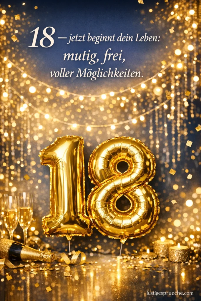 Positive Sprüche zum 18 Geburtstag