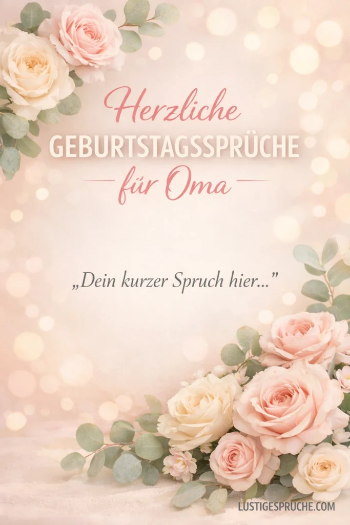 Geburtstagssprüche für Oma