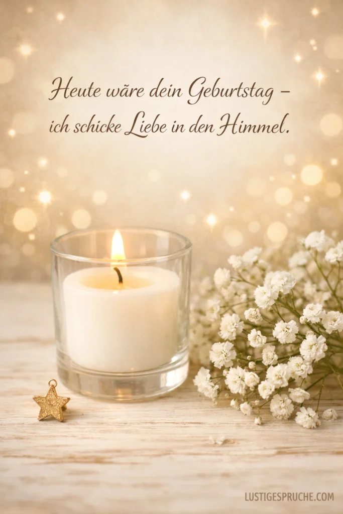 Verstorbene Heute wäre dein Geburtstag Geburtstagsgrüße in den Himmel Deutsch