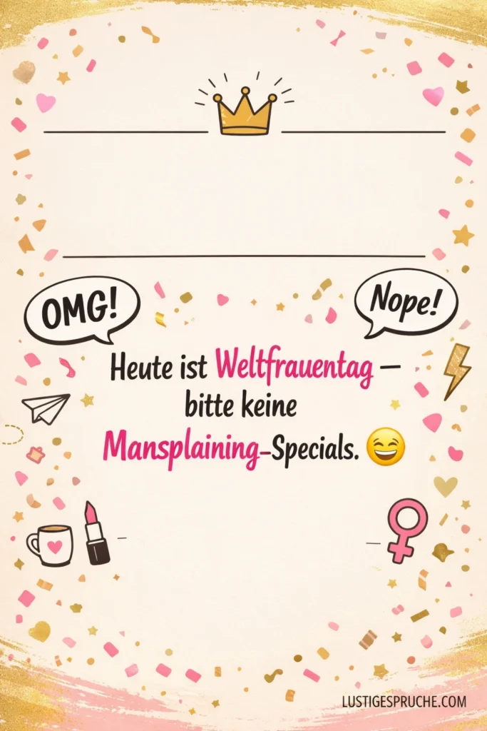 Lustige Sprüche zum Weltfrauentag