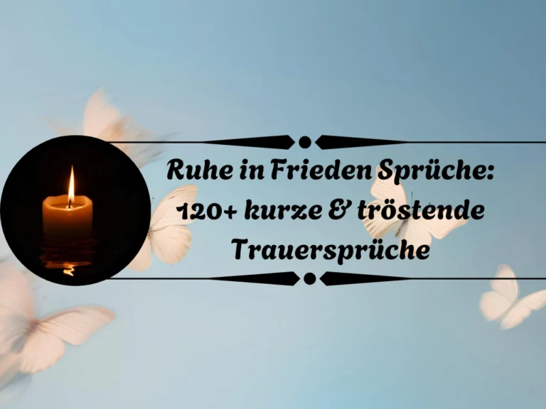 Ruhe in Frieden Sprüche