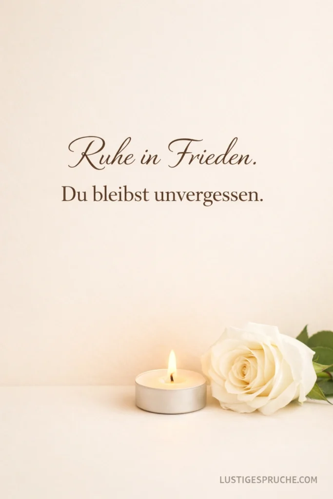 Ruhe in Frieden Sprüche