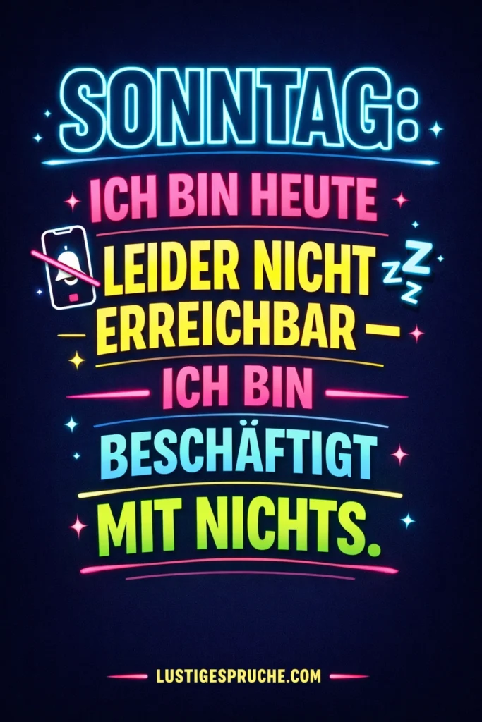 Sonntag Sprüche lustig