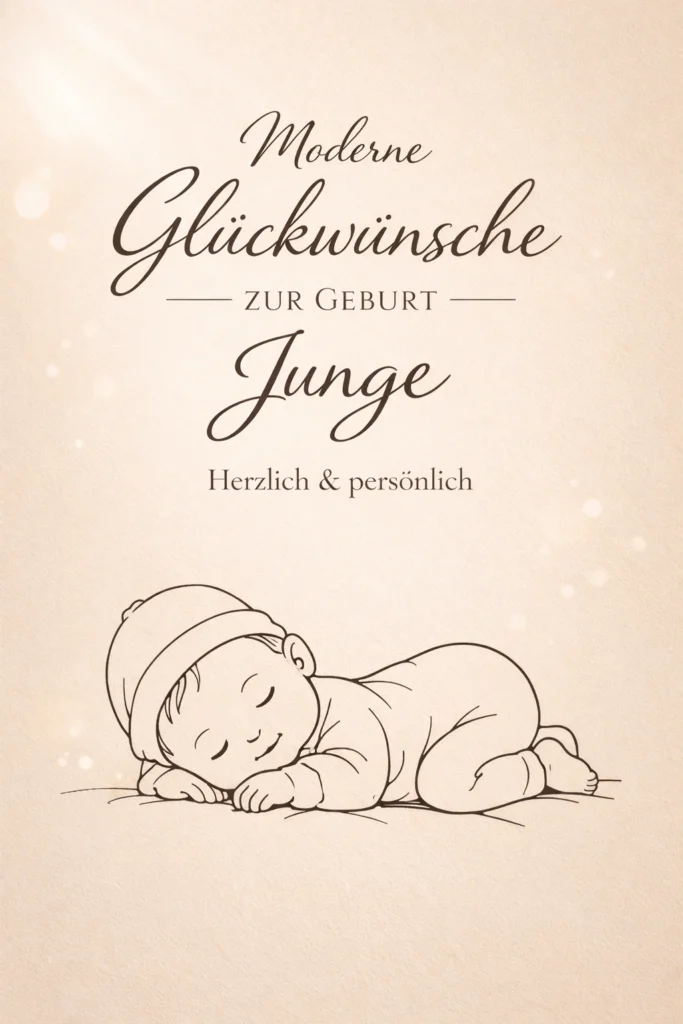 Glückwünsche zur Geburt Junge