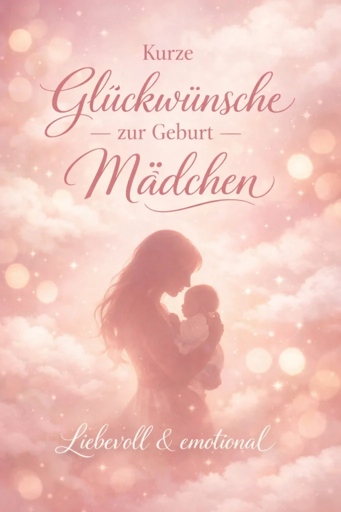 Kurze Glückwünsche zur Geburt Mädchen