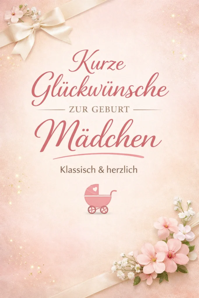 Kurze Glückwünsche zur Geburt Mädchen