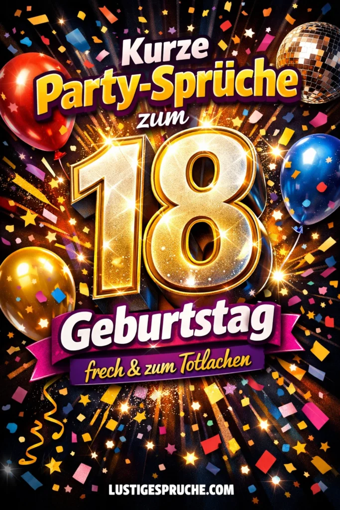 Totlachen freche Sprüche zum 18. Geburtstag kurz