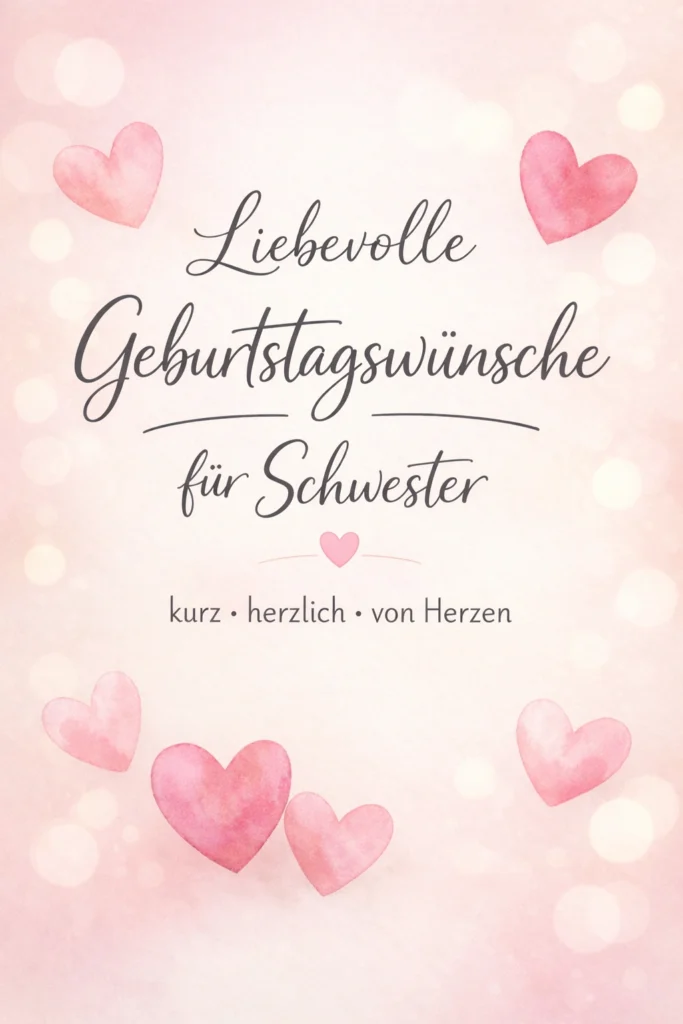 geburtstagswünsche für schwester
