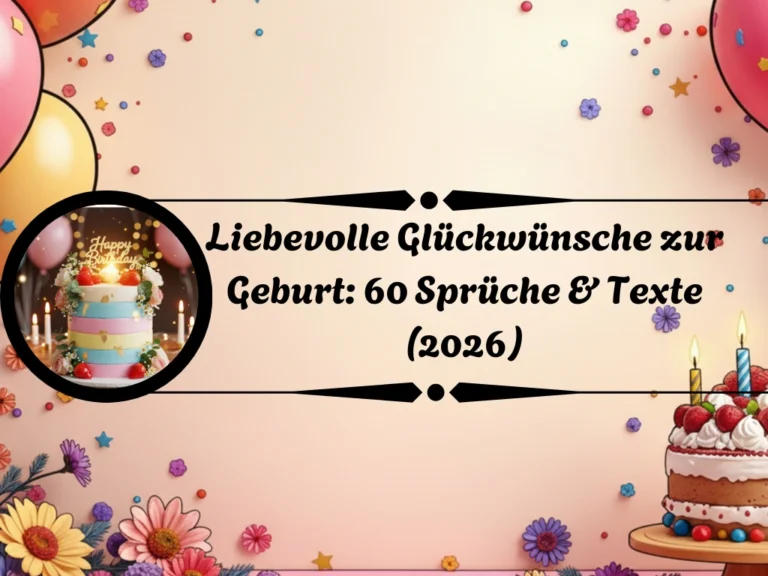 Liebevolle Glückwünsche zur Geburt