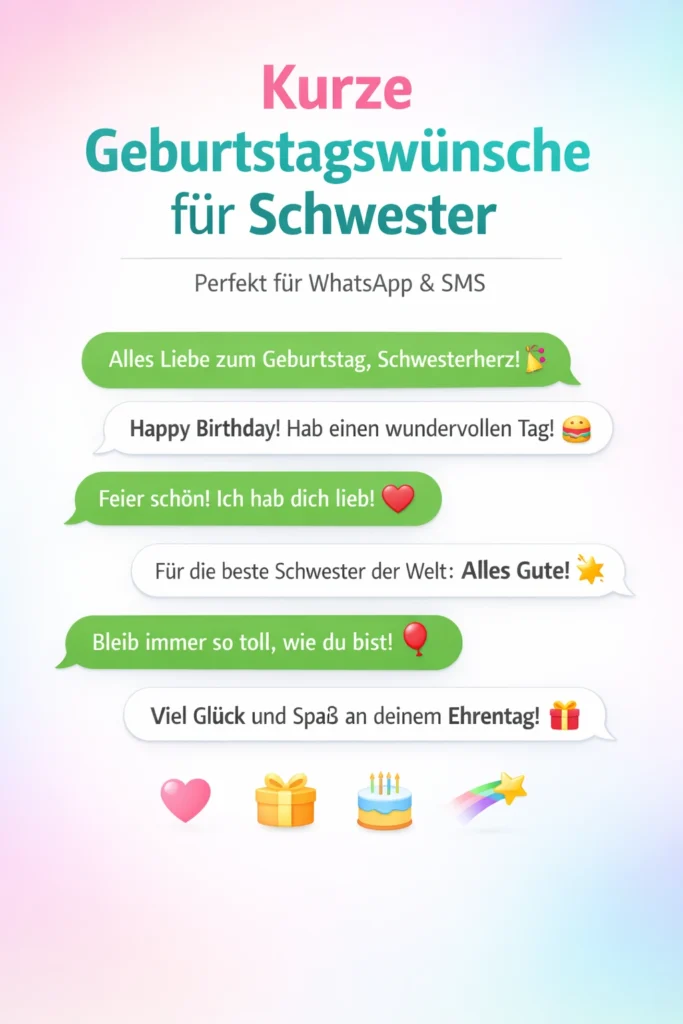 geburtstagswünsche für schwester