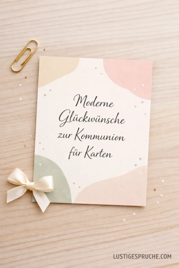 Moderne Glückwünsche zur Kommunion