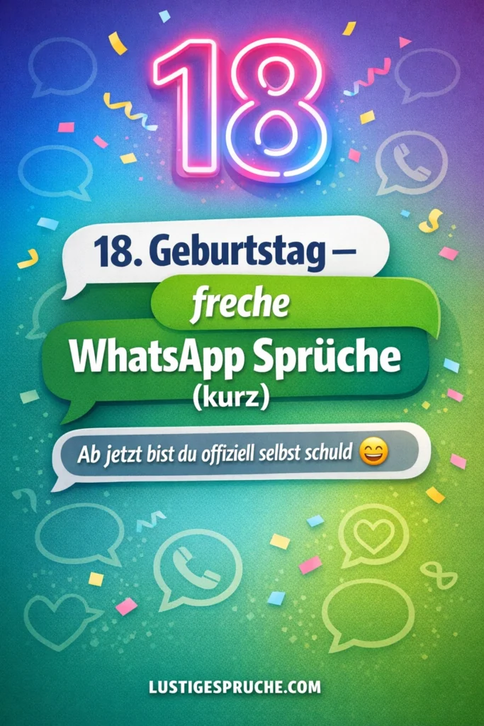 Totlachen freche Sprüche zum 18. Geburtstag kurz