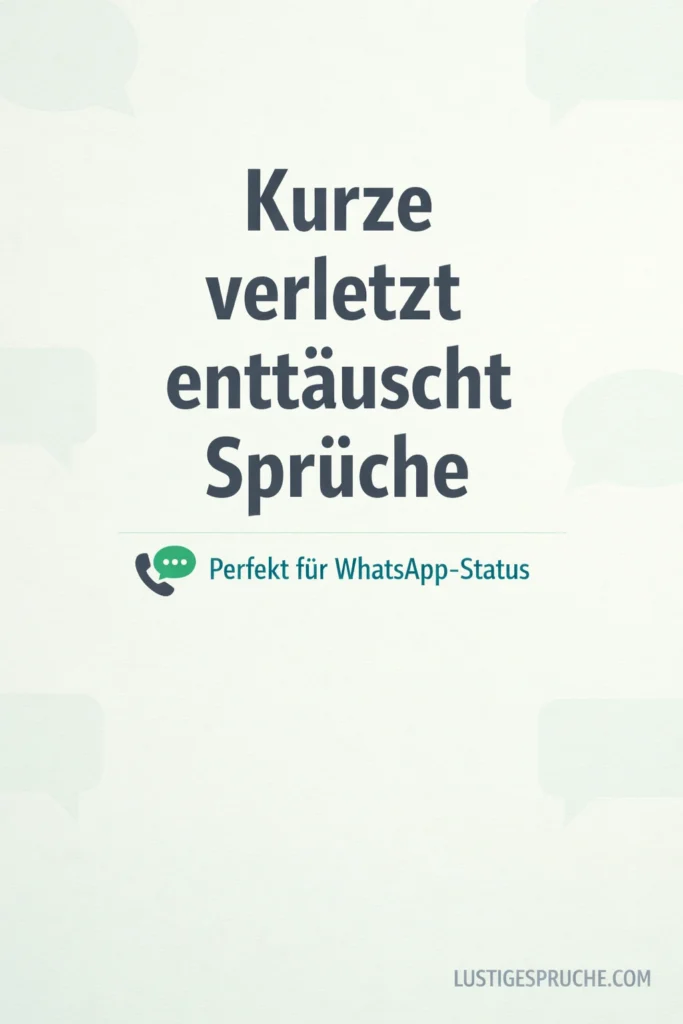 Verletzt enttäuscht Sprüche