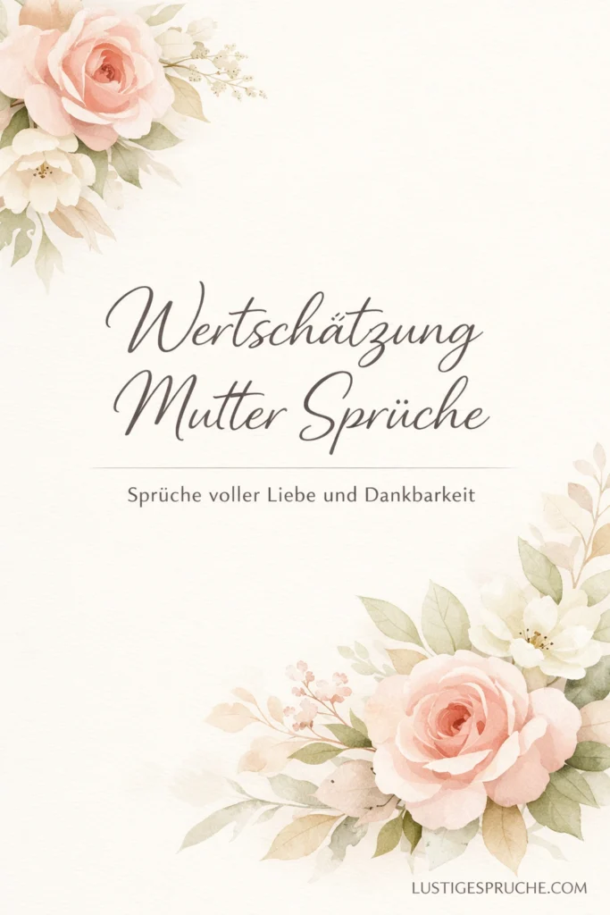 Wertschätzung Mutter Sprüche