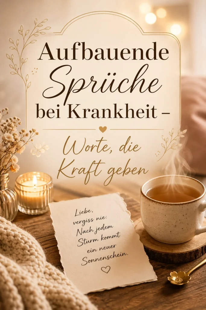 Aufbauende Sprüche bei Krankheit