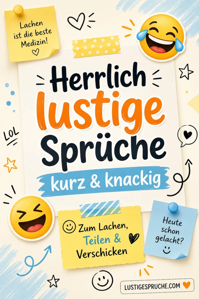 Herrlich lustige Sprüche kurz und knackig