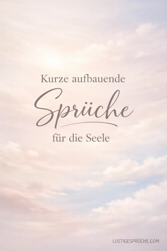 Aufbauende Sprüche für die Seele