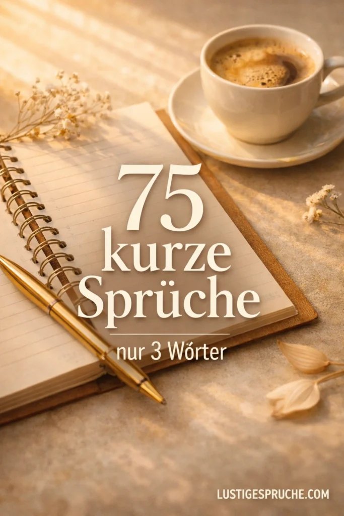 Kurze Sprüche 3 Wörter