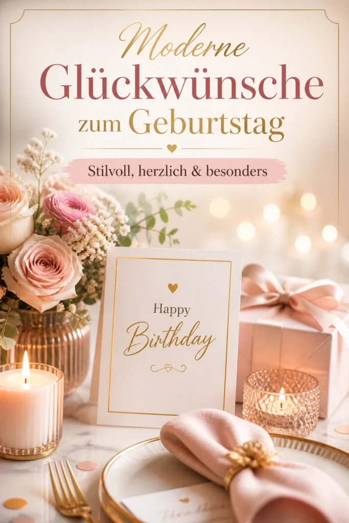 Moderne Glückwünsche zum Geburtstag