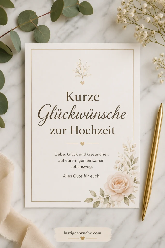 Glückwünsche zur Hochzeit