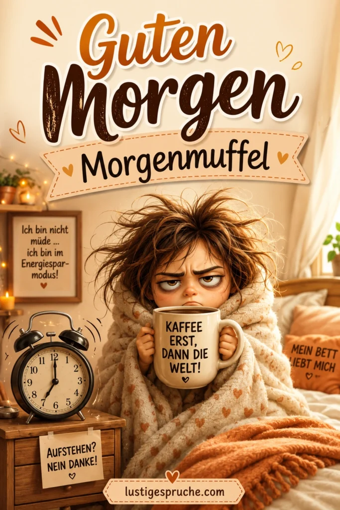 Witzig frech Guten Morgen lustig