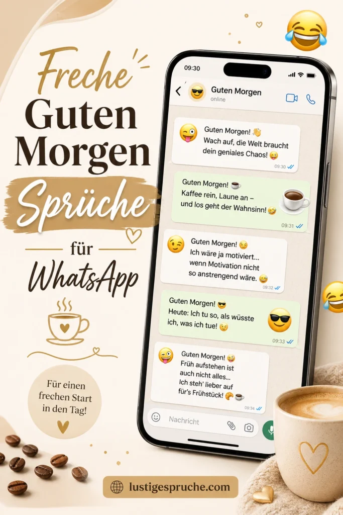 Witzig frech Guten Morgen lustig