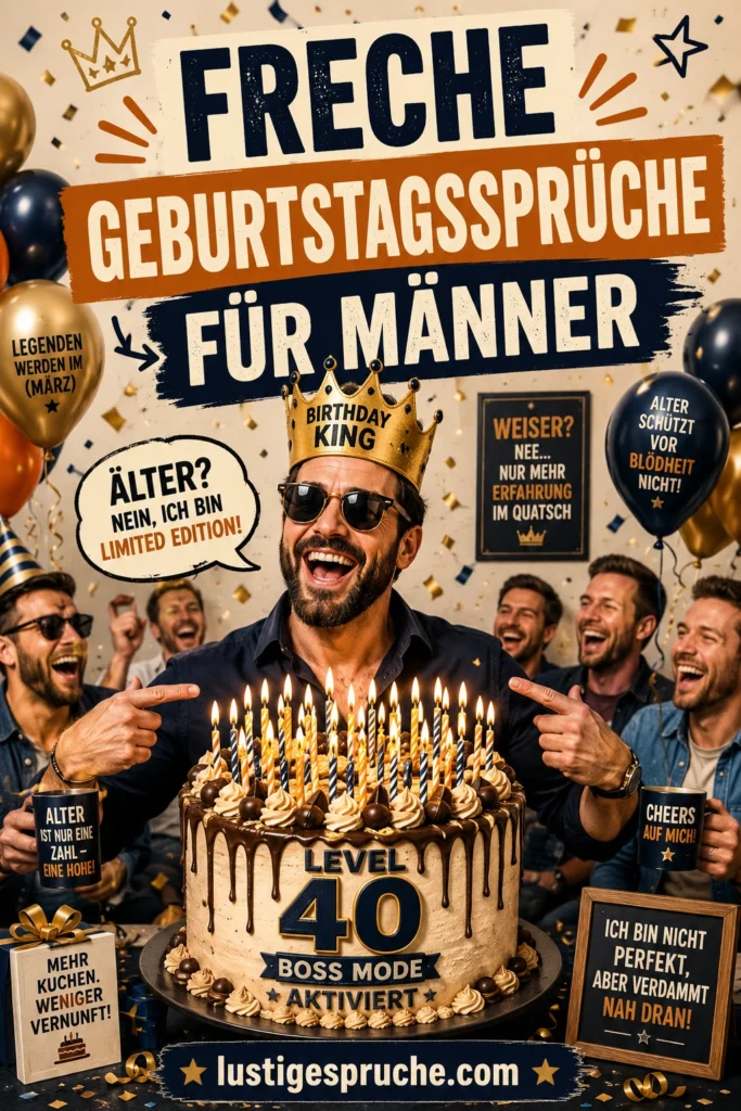 Lustige Geburtstagssprüche für Männer