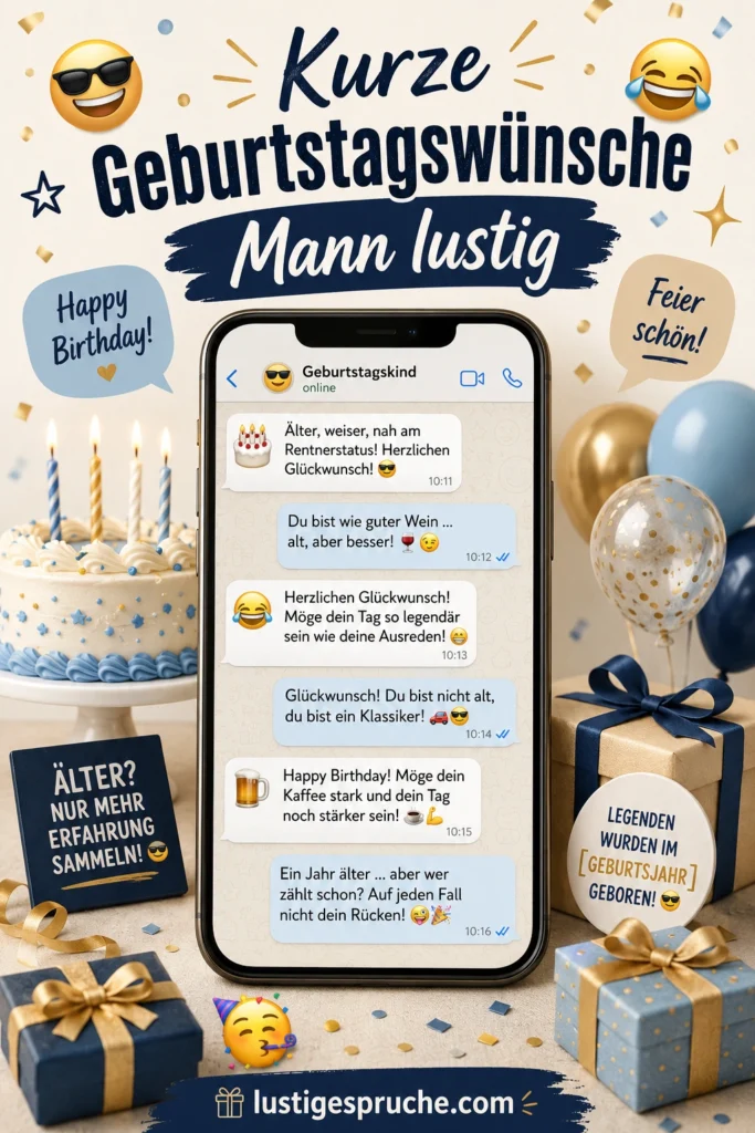 Geburtstagswünsche Mann lustig