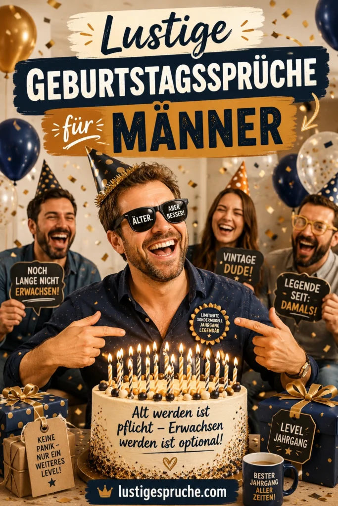 Lustige Geburtstagssprüche für Männer