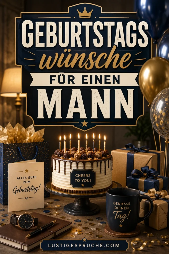 Geburtstagswünsche für einen Mann