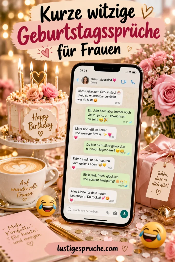 Witzige Geburtstagssprüche für Frauen